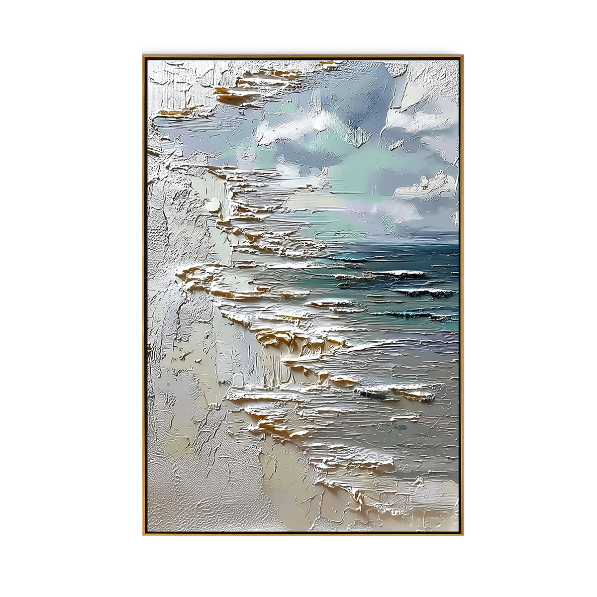 Gilded Aspen Forest Abstract Painting
