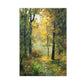 Golden Forest Path Abstract Painting