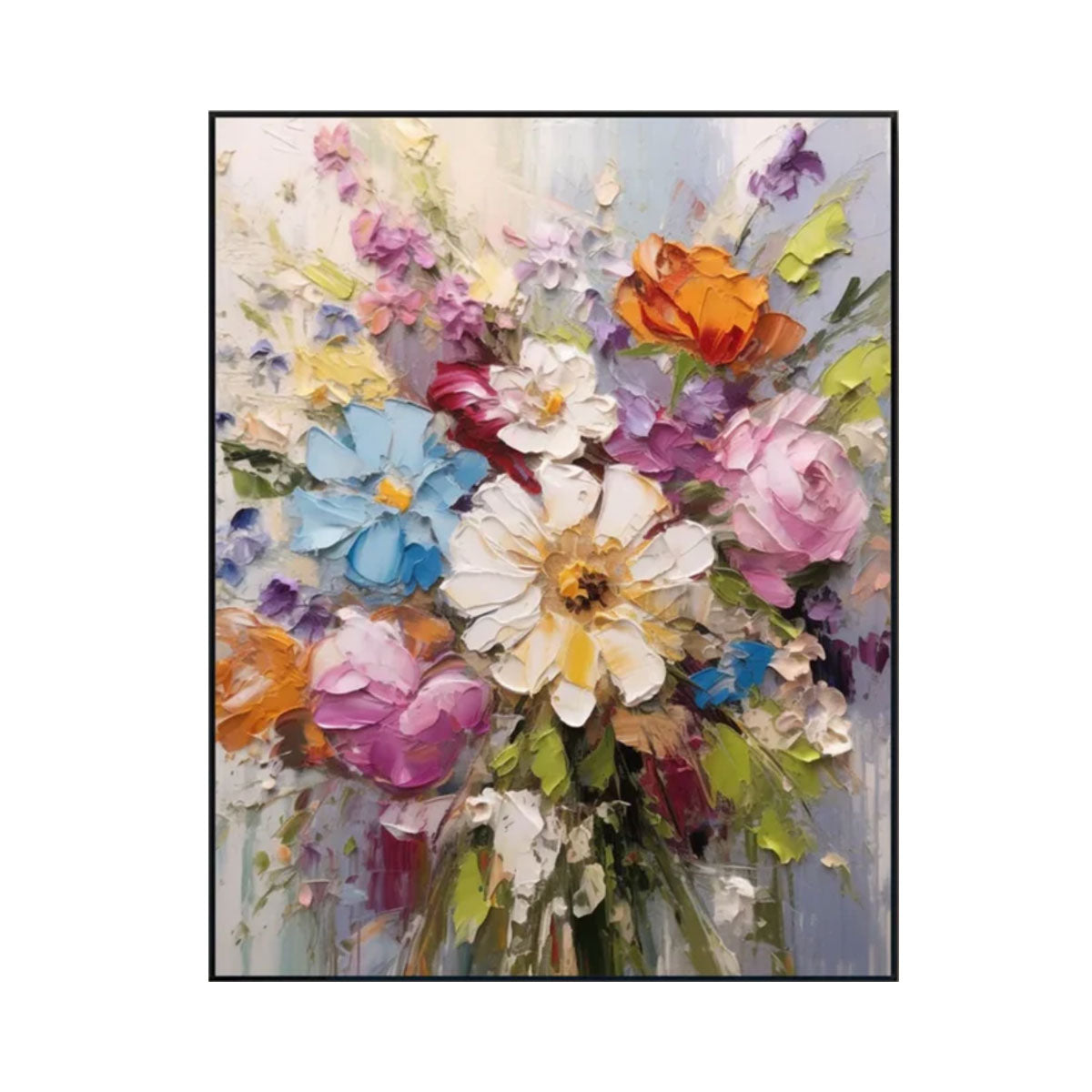 Blooming Harmony Floral Abstract Painting