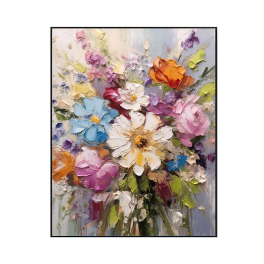 Blooming Harmony Floral Abstract Painting