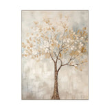 Gentle Light Ivory Tree Abstract Painting