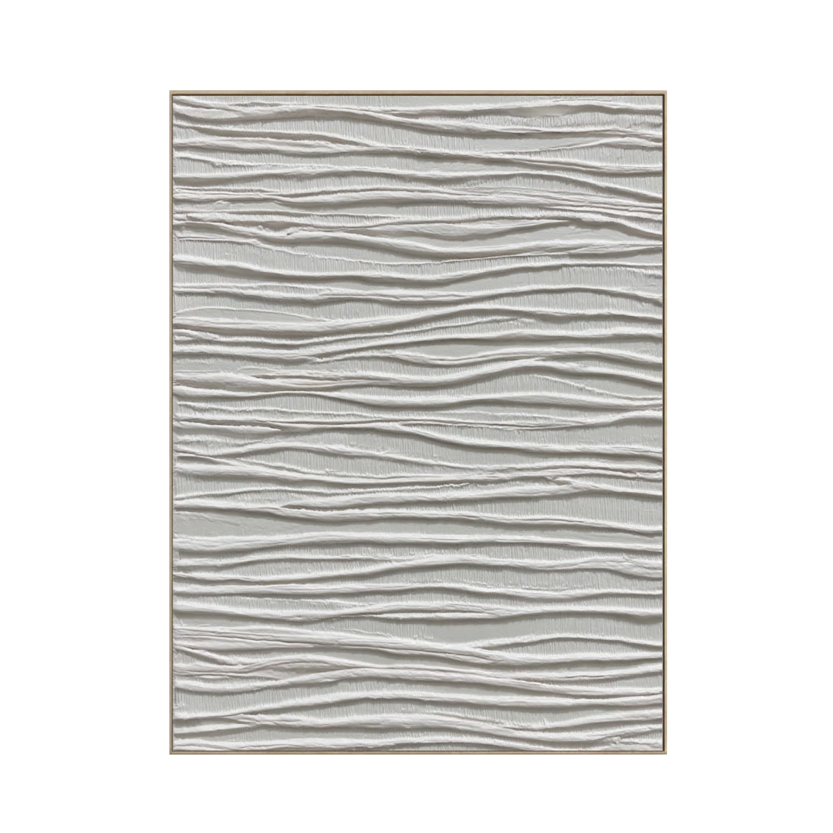 White Serene Wave – Minimalist Textured Abstract Art