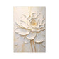 Pure Ivory Blossom Abstract Painting
