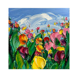 Sky Meadow Tulip Texture Painting