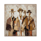 Folk Harmony – Textured Cultural Figure Art Painting