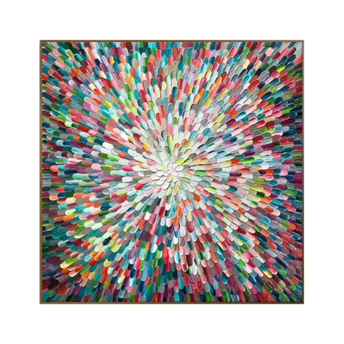 Radiant Burst Color Abstract Painting