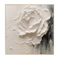 Ivory Bloom Textured Floral Painting