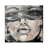 Midnight Whisper Monochrome Portrait Painting