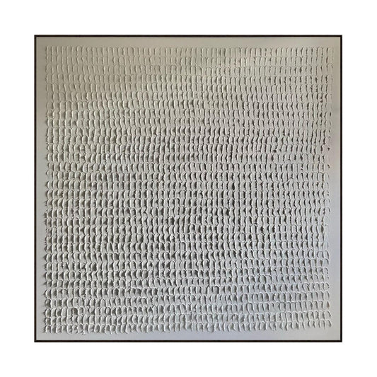 Silent Rhythm White Abstract Painting