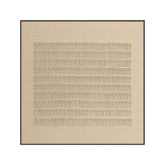 Whisper Grid Neutral Textured Painting
