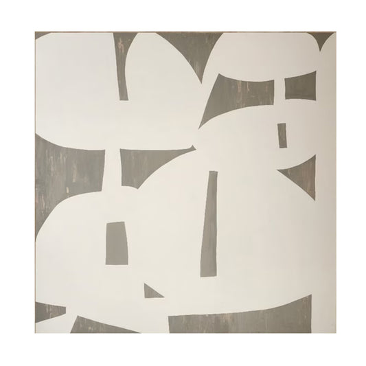 Soft Forms Beige Abstract Painting