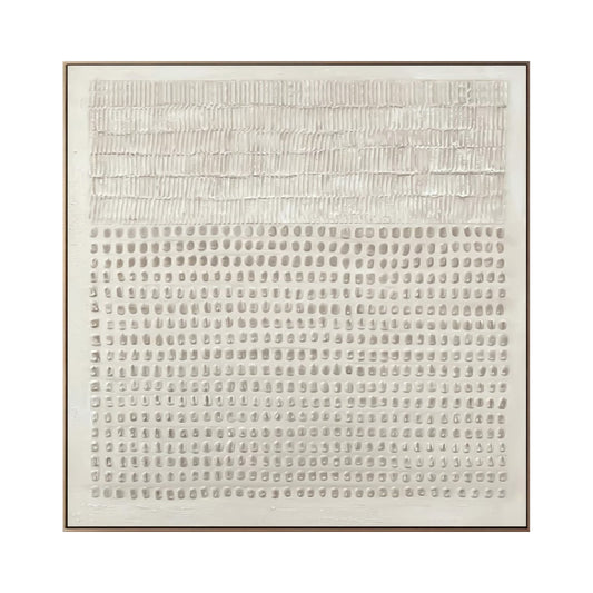 Ivory Rhythm Minimal Texture Painting