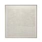 Moonlit White Relief Grid Abstract Painting
