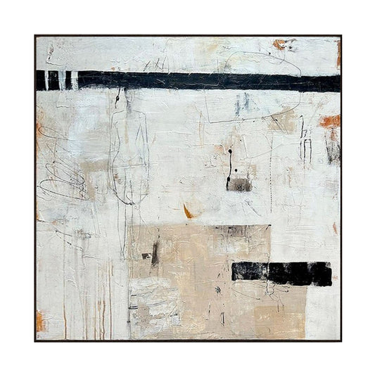 Silent Horizon Neutral Abstract Painting