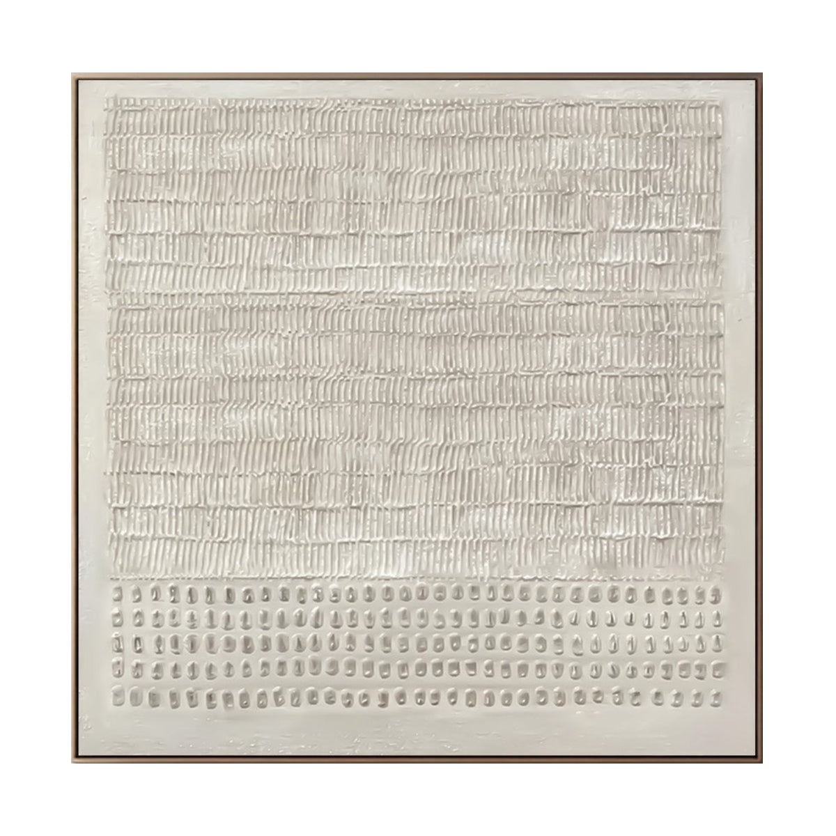 Ivory Rhythm Minimalist Textured Painting