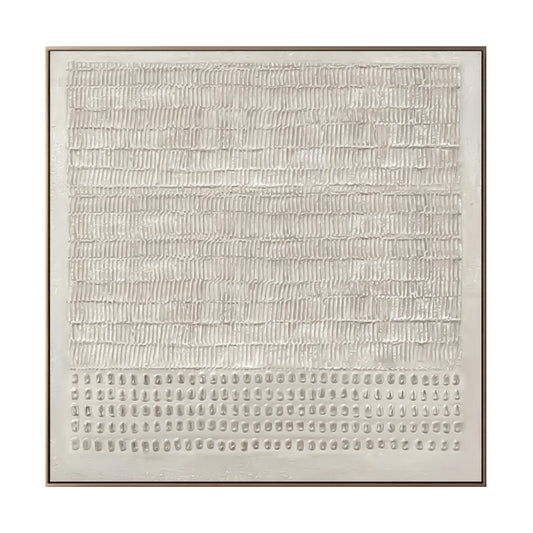 Ivory Rhythm Minimalist Textured Painting