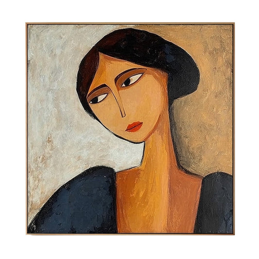 Velvet Gaze Modern Portrait Painting