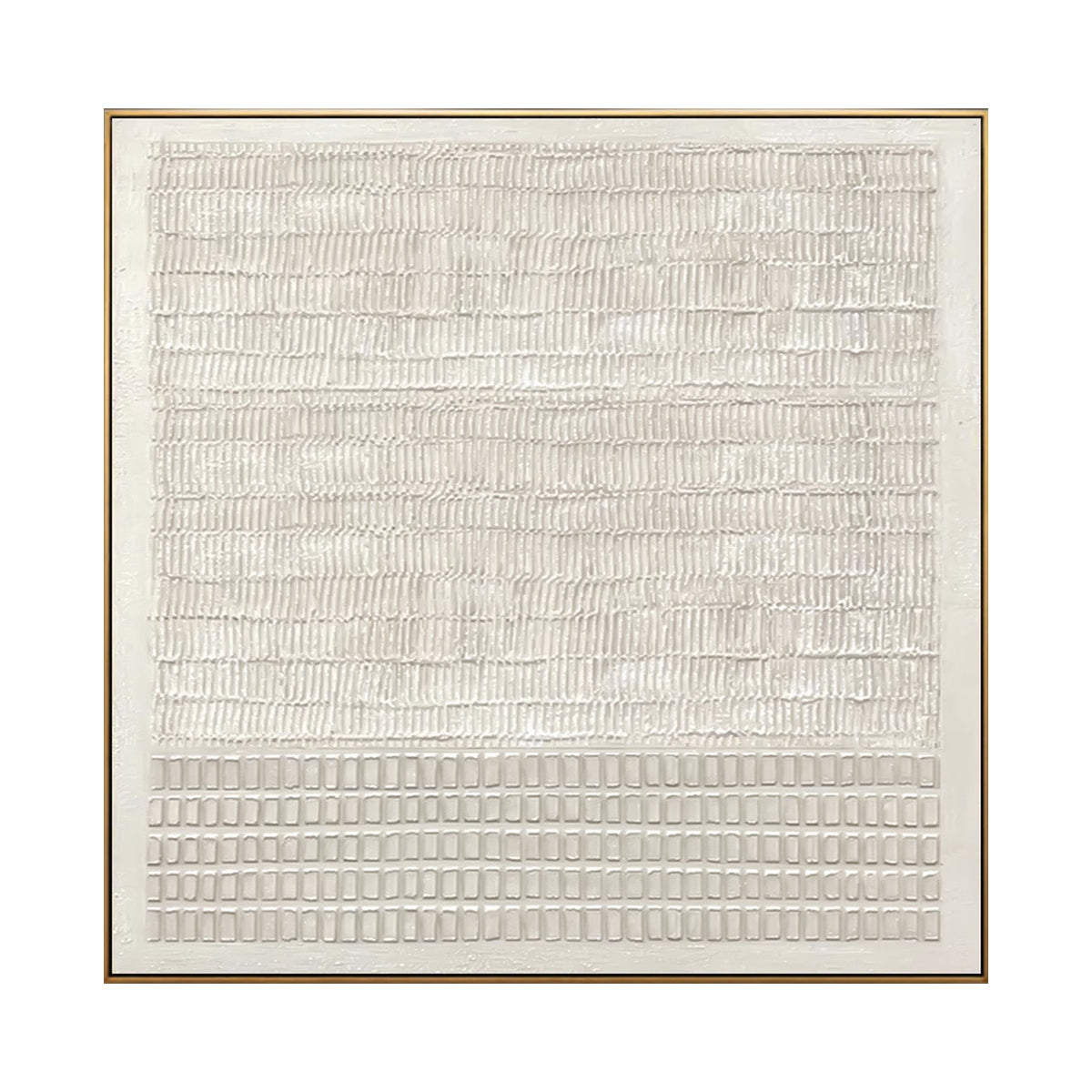 Ivory Grid Harmony Minimal Painting