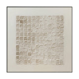 Ivory Order Grid Textured Painting