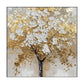 Golden Whisper Tree Abstract Painting