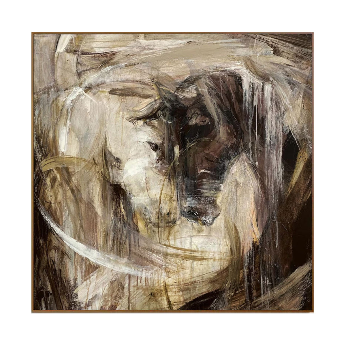 Veiled Echo Abstract Portrait Painting