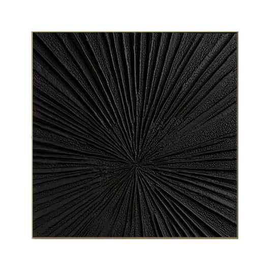 Midnight Radiance Black Textured Painting