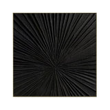 Midnight Radiance Black Textured Painting