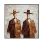 Cultural Duo – Earthy Textured Figurative Painting