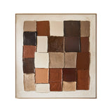 Sienna Mosaic Grid Abstract Painting