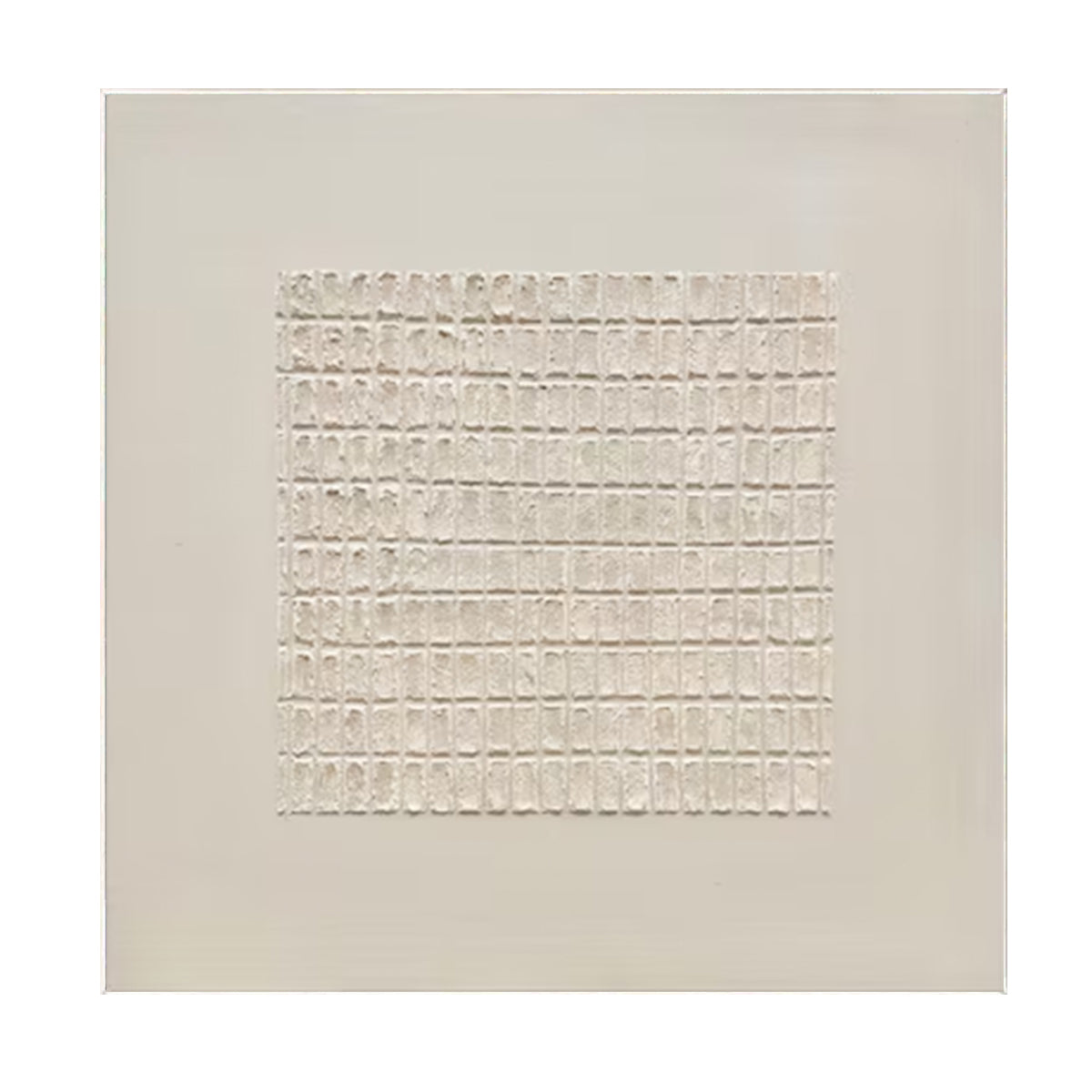 Centered Silence Grid Textured Painting