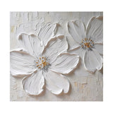 Ivory Petal Whisper Floral Abstract Painting