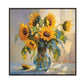 Sunlit Joy Sunflower Abstract Painting