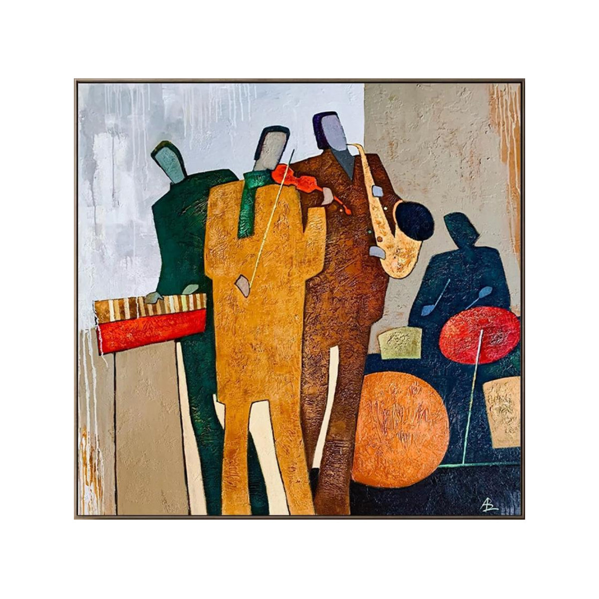 Café Jazz Quartet Abstract Painting