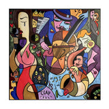 Midnight Jazz Carnival Abstract Painting