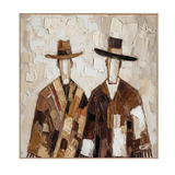 Cultural Bond – Textured Figurative Painting in Earth Tones