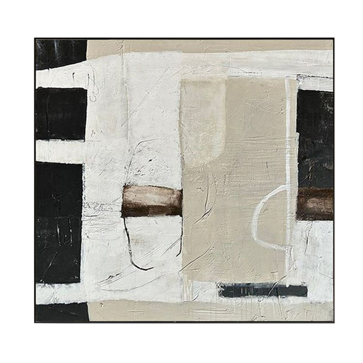 Stone Balance Neutral Abstract Painting