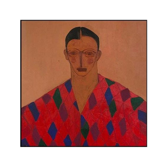 Harlequin Gaze Modern Portrait Painting