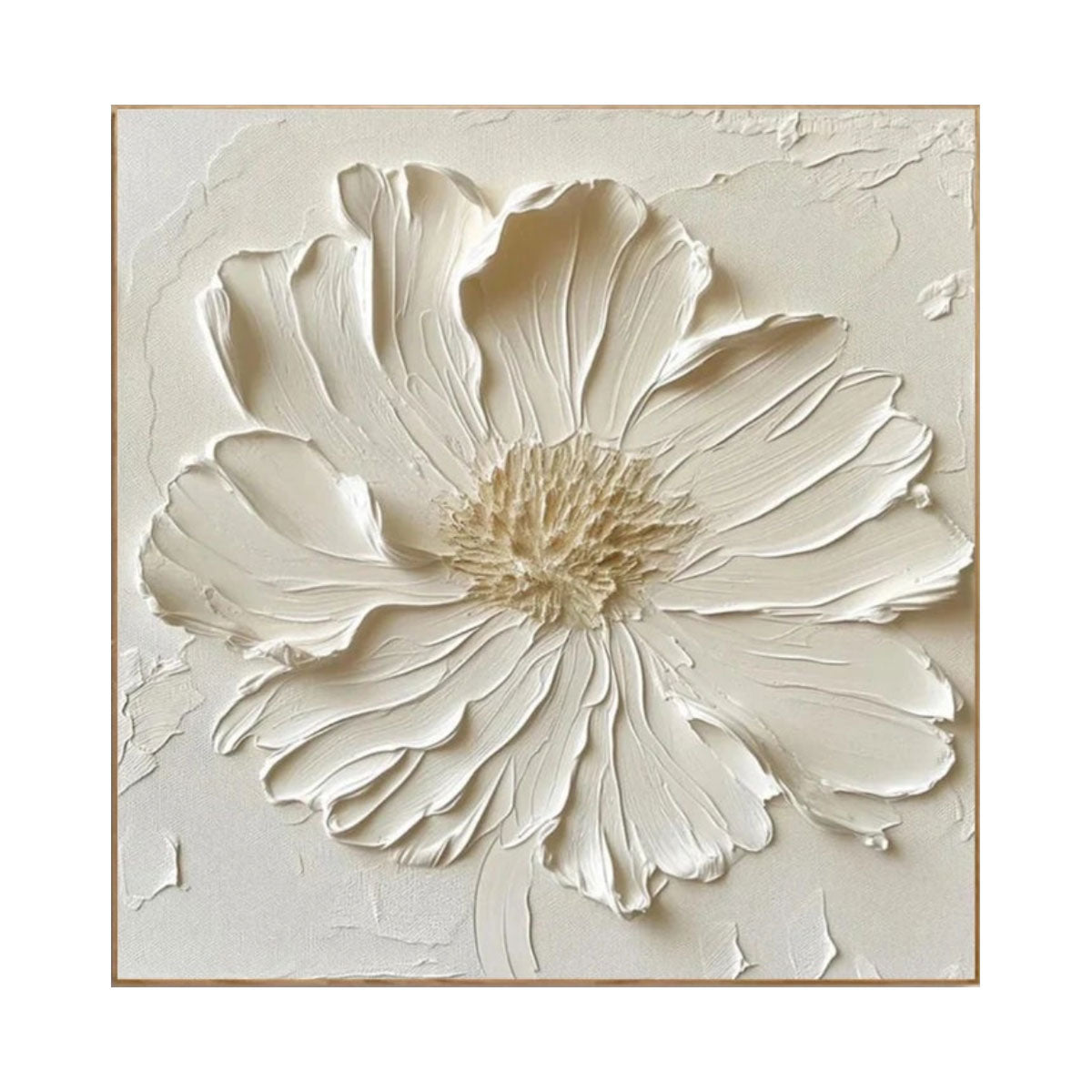 Cream Petal Serenity Floral Painting