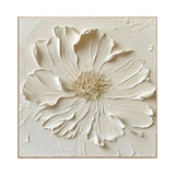 Cream Petal Serenity Floral Painting