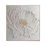 Ivory Bloom Relief Abstract Painting