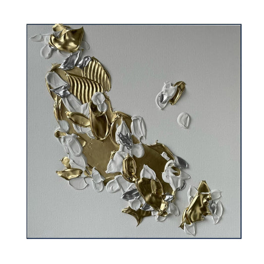 Golden Drift Luxe Abstract Painting