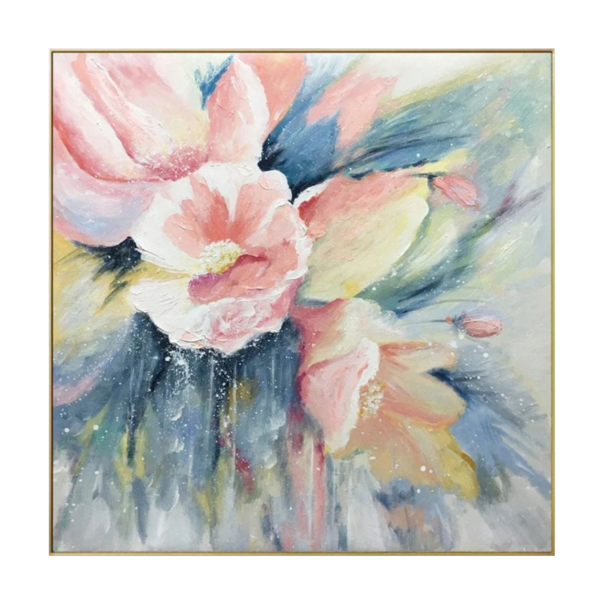 Blush Serenity Floral Abstract Painting