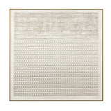 Ivory Rhythm Grid Textured Painting