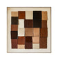 Mocha Patchwork Geometric Abstract Painting