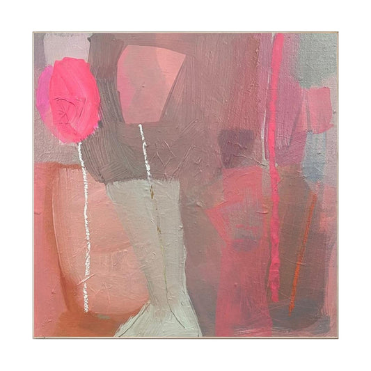 Blush Silence Pink Abstract Painting