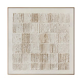 Linen Grid Ivory Texture Painting