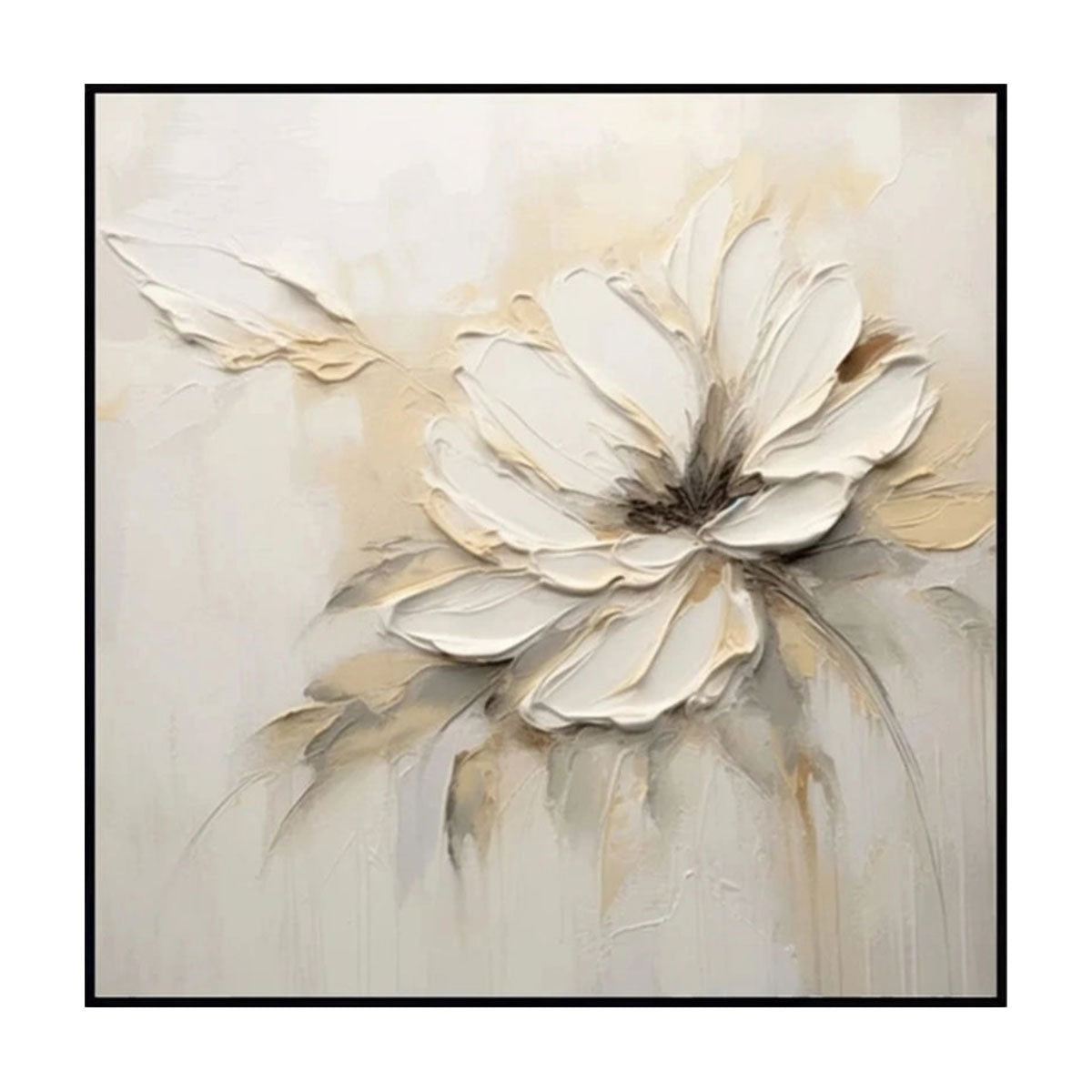 Ivory Bloom Silence Abstract Painting
