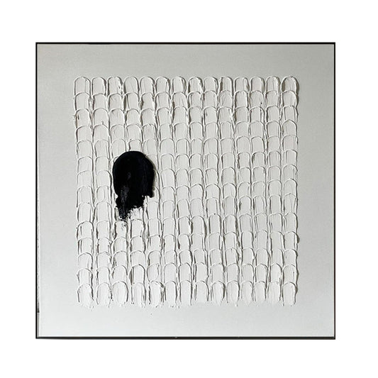 Monochrome Contrast Minimal Texture Painting