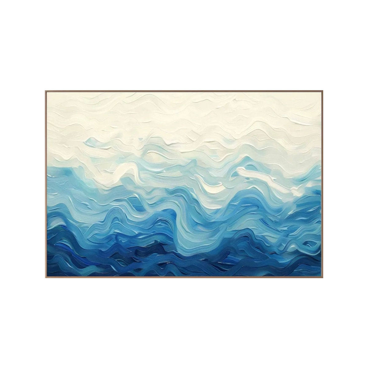 Azure Drift Blue Abstract Seascape Painting