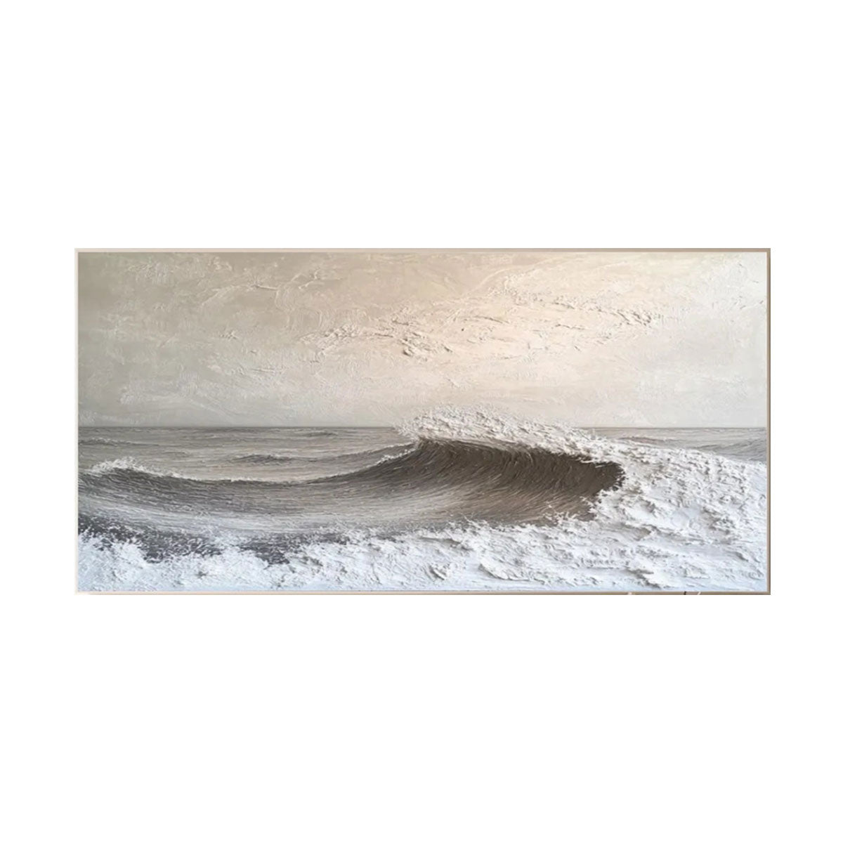 Quiet Tide Neutral Seascape Painting